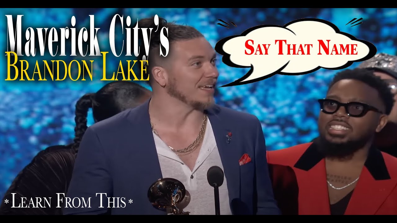 Brandon Lake from Maverick City. Grammy Acceptance Speech. There is so