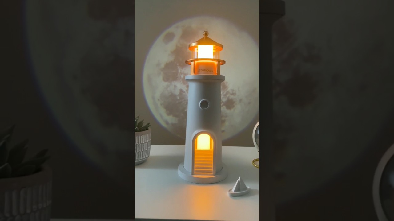 Lighthouse Moonlight Projector – Create a Magical Night Atmosphere! ✨🎶