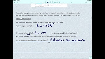 Kinetics #2 - Experimental Determination of Rate / The Method of Initial Rates