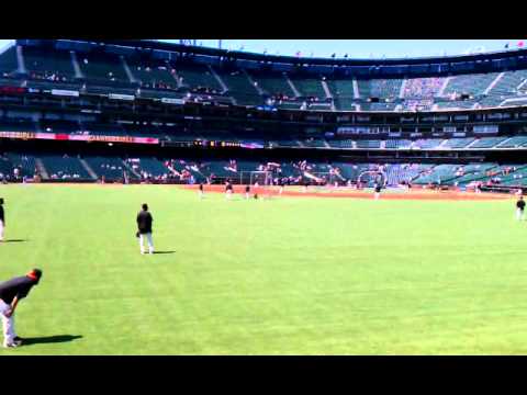 Abe @ Giants game with Sergio Romo on the Run!