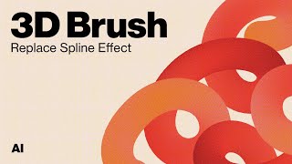Create a 3D gradient Brush Effect | Easy Adobe Illustrator Tutorial | Blend and Replace Spline Tools