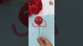 DIY Rattle drum toy | Easy craft ideas  | #diy #shortsfeed #craft #ytshorts #shorts