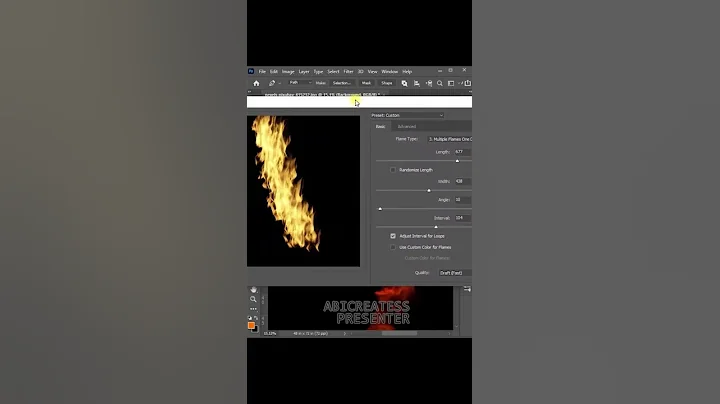 how to add fire effect in photoshop - photoshop tutorial #shorts #trending