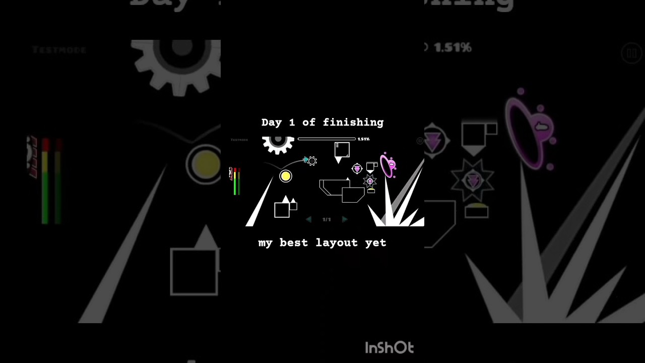 Day 1 of finishing my layout | Geometry Dash