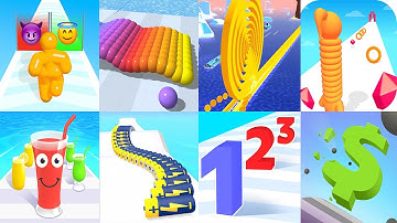 Tall Man Run, Canvas Run, Spiral Roll, Long Neck Run, Juice Run, Battery Run, Number Master