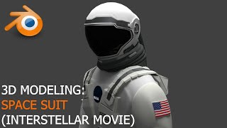 3D Modeling: Interstellar Suit - Full Video (Timelapse)