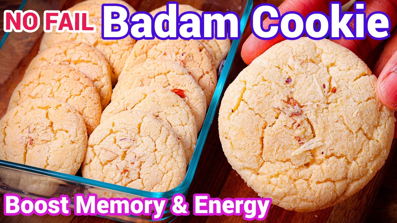 Improve Memory & Boost Energy Cookies | No Egg Badam Cookies