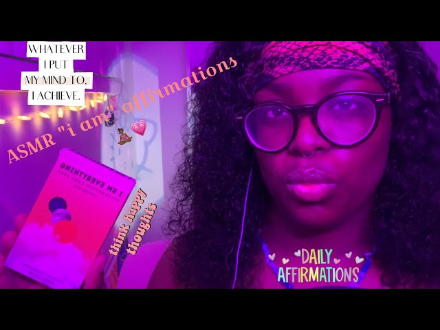 ASMR • “I am” Affirmation cards for sleep pt.3 🧘🏾‍♀️🩷 (up close whisper, light mouth sounds)