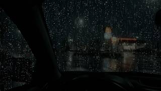 Midnight Rain on Car Window 🌧️ | Relaxing Driving Sounds for Deep Sleep &amp; Calm Mind