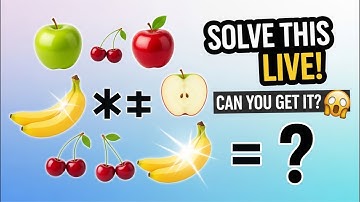 TITLE:“Fruit Math Puzzle Challenge — Solve It LIVE!” 🧠 🔥 🔥