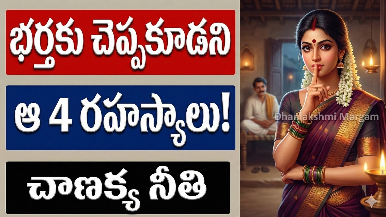 తెలివైన భార్య భర్తకు ఈ 4 విషయాలు ఎప్పటికీ చెప్పదు! చాణక్య నీతి || 4 Secrets a Wife Should Hide