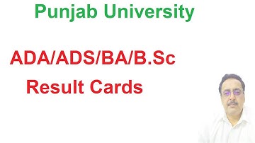 BA/B.Sc ADA/ADS Part.1,2 Annual 2022 Result Cards Punjab University