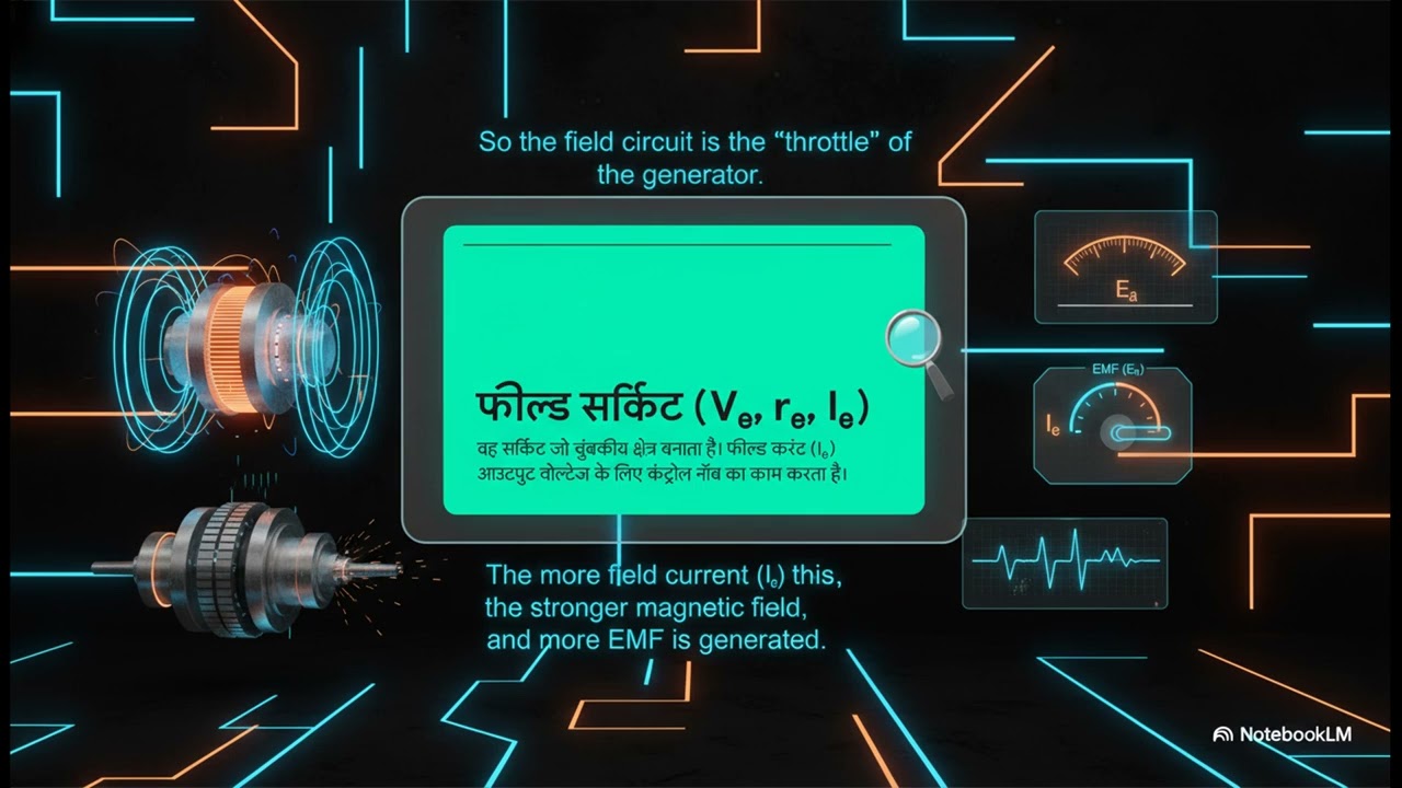 हिंदी Electrical Podcasts Equivalent Circuit of a DC Generator