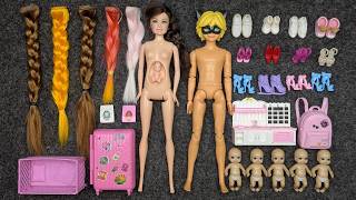 5 Minutes Satisfying with Unboxing Barbie Doll Family Playset，Cute Pinkfong Ambulance Car Toys ASMR