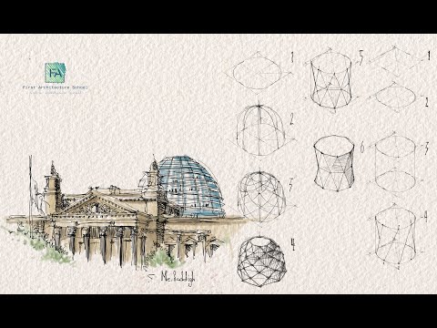Draw like an Architect - Reichstag dome - part 11