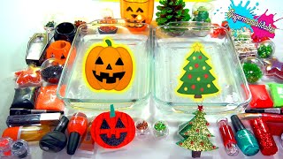 Mezclando Slime de Navidad vs Halloween - Supermanualidades