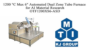 1200 °C Max 6" Automated Dual Zone Tube Furnace for AI Material Research - OTF1200XS6-ASD