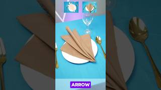NAPKIN FOLDING ARROW DESIGN #napkin #napkinart #tablenapkinfolding #cateringservices