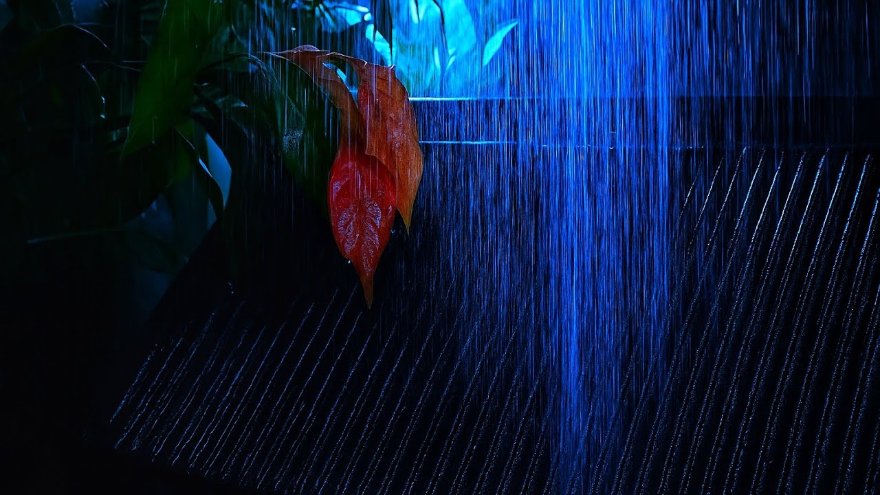 🌧️ Cozy Night Rainfall on Roof | Heavy Thunder for Relaxation, Study & Stress Relief