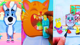 Introduce My Paper DIY Book ASMR | My Talking Tom Friends. DIY