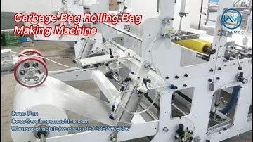 Coreless Rolling Plastic Bag Making Machine for Garbage Bags, Drawstring Trash Bag Machine