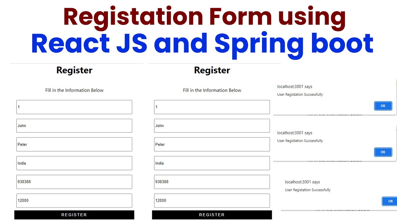 Build a POWERFUL Registration Form with React JS and Spring Boot! - YouTube