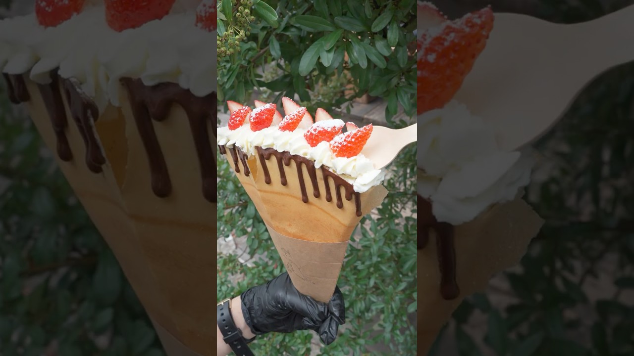 ストロベリーチョコメルトクレープ 1600円🍓 #japanesefood