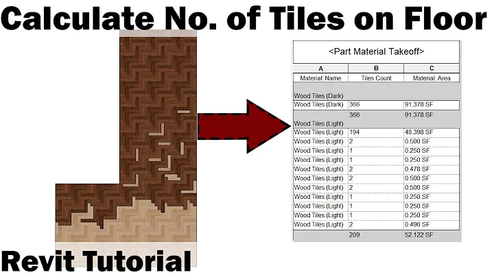Revit Tutorial - How to calculate total no. of tiles?
