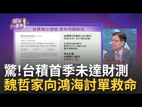 台積電3月營收1454億元月減1成 外資重申700元! 鴻海晶片需求大 魏哲家罕見開口"要找台積合作"!?｜陳斐娟 主持｜20230410| 關我什麼事 feat.蔡明彰