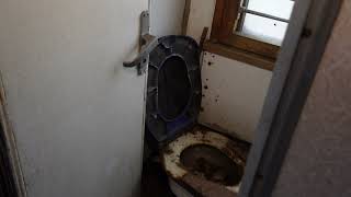 Abandoned rusty train toilet - Copyright Free Stock Footage screenshot 5