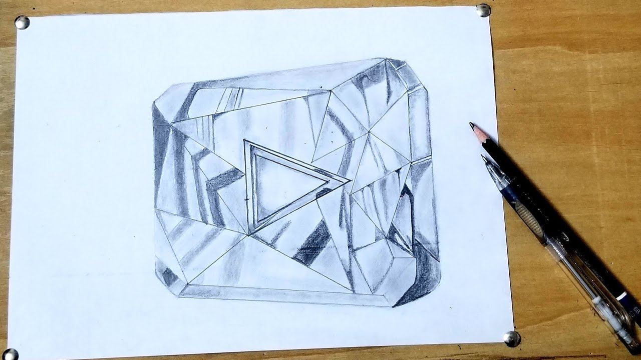 How To Draw A Diamond Play Button