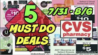 5 MUST DO CVS DEALS (7/31 - 8/6) | MoneyMakers & more!