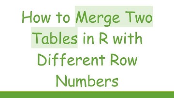How to Merge Two Tables in R with Different Row Numbers