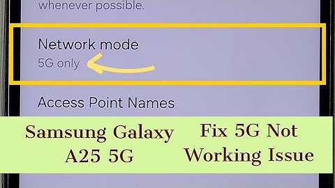 Samsung Galaxy A25 5G : Fix all 5G Network Issues | No 5G Signal and Symbol | 100% Solved (3 Ways)