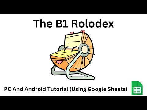 The B1 Rolodex| How To Access The B1 Rolodex (PC And Android)