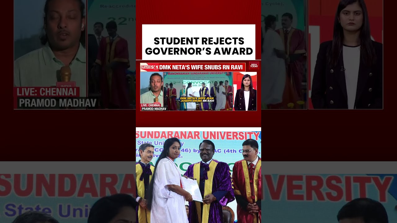 Student Snubs Tamil Nadu Governor At Convocation Political Tensions Flare On University Stage
