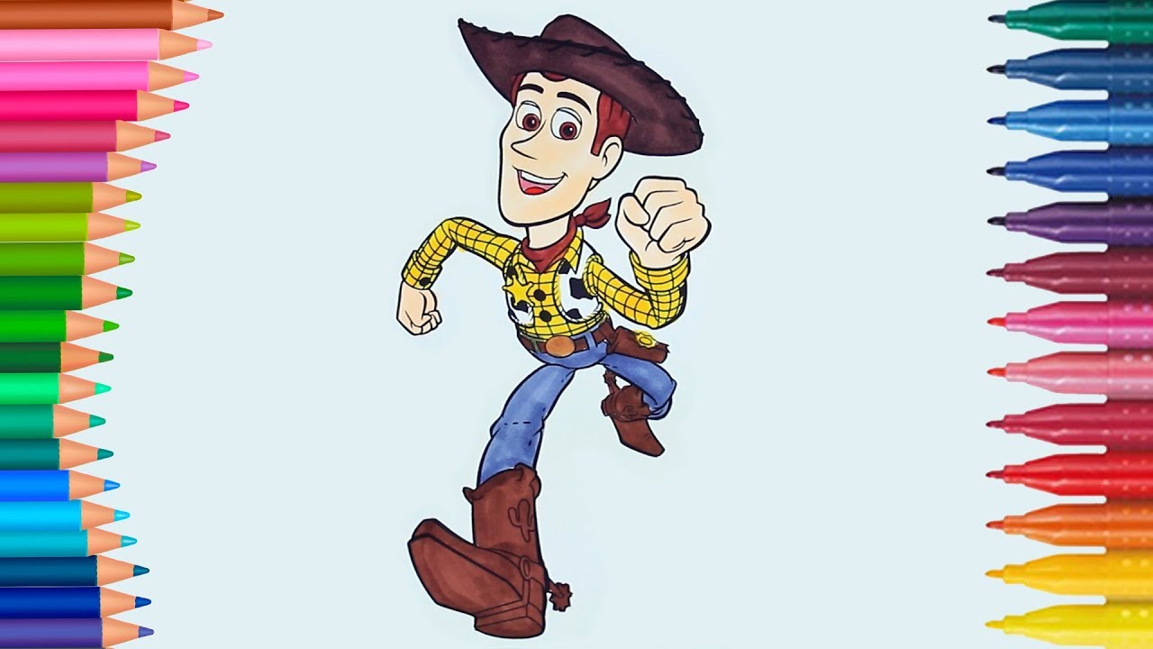 Dibujar y Colorea Toy Story - Woody de pintar | Dibujos Para Niños | Learn  Colors - thptnganamst.edu.vn
