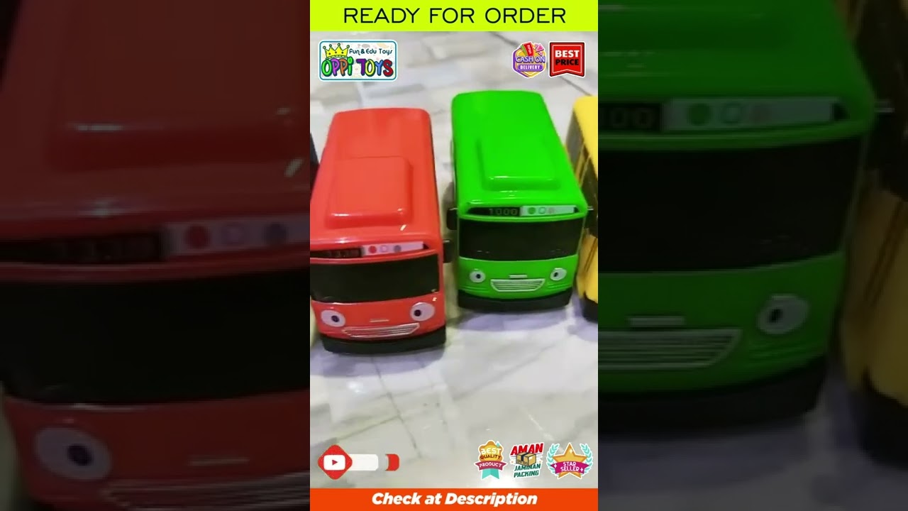 Mainan Anak Mobil Tayo Pull Back - Mainan Tayo Pull Back N Go The Little Bus 