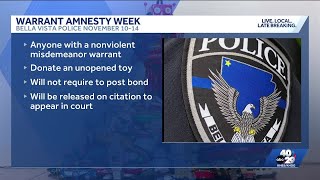 Bella Vista Police Department to offer Warrant Amnesty Week