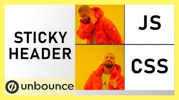 CSS Sticky Header in UNBOUNCE - Kein JavaScript