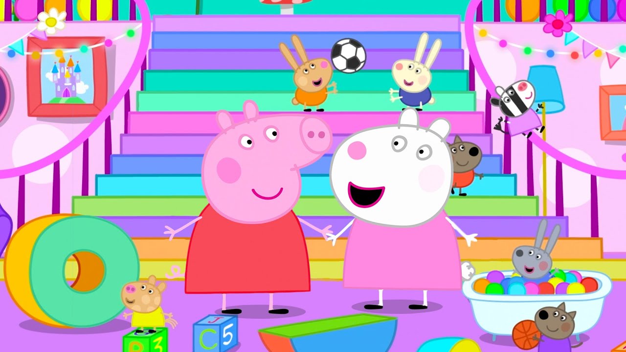 Свинка Пеппа посещает мягкую игровую площадку «Радуга для взрослых» 🌈 В будущем | Хэллоуин. Полны...