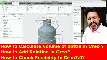 Creo 7.0 Parametric Tutorial In Hindi| How to Add Relation Volume & feasibility optimization