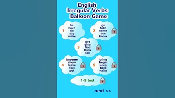 English Irregular Verbs Game