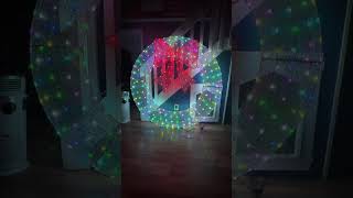 The BIGGEST LED wreath with the pink bow #christmaswreath... #Shorts #stephsimons