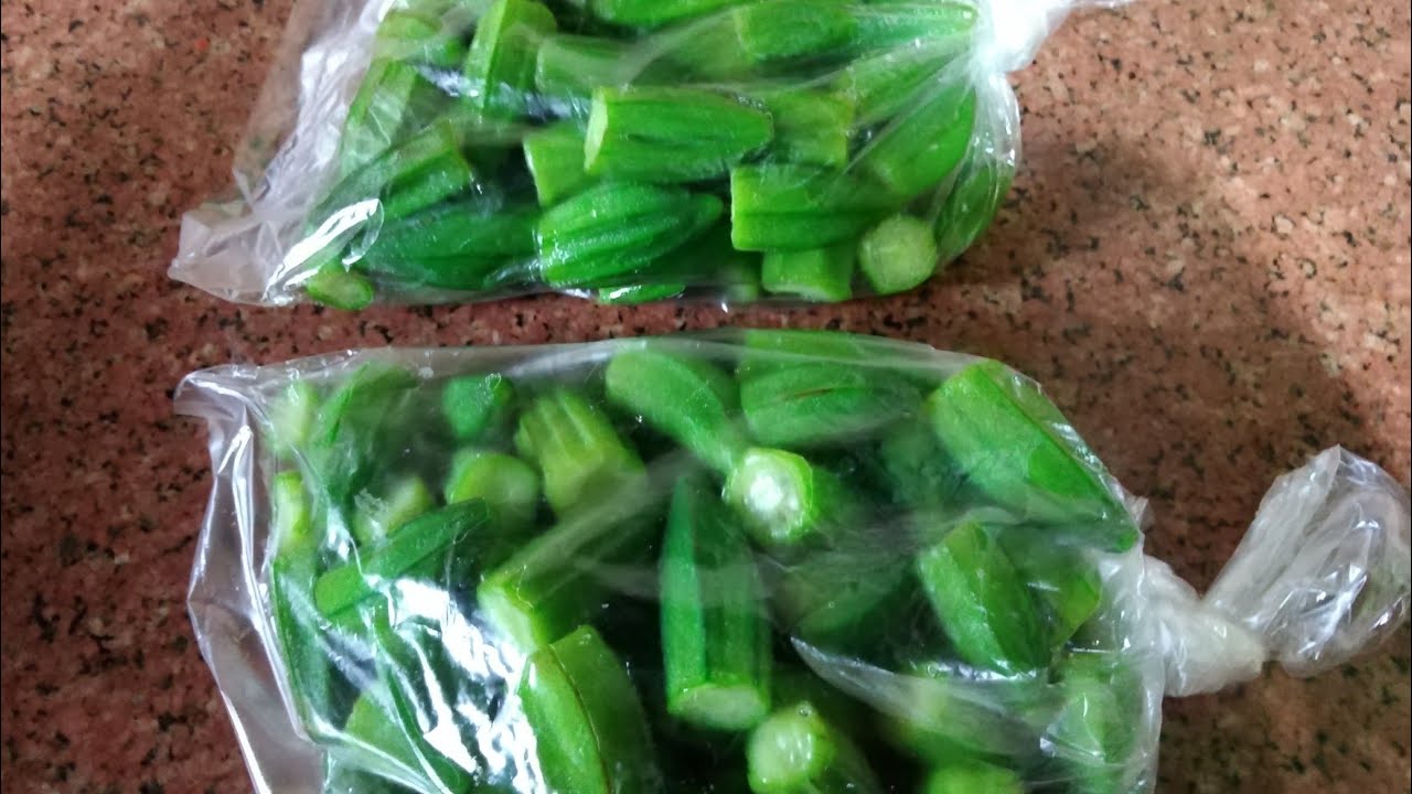 تفريز الباميه بالطريقه الصحيحه هتفضل عندك اكتر من سنه محافظة على لونها والسر ف معلقه واحده هتضيفيها