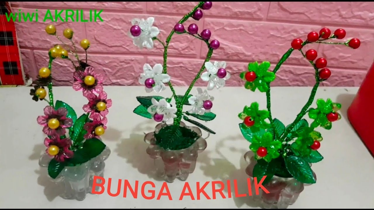 CARA BIKIN BUNGA AKRILIK #wiwiakrilik