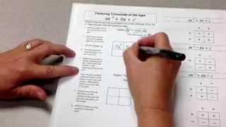 Factoring ax^2+bx+c using the grid technique