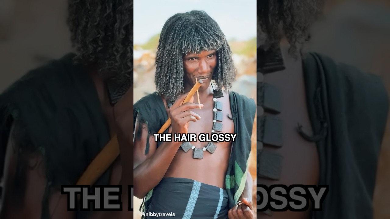 Африканские афро-прически, покрытые маслом