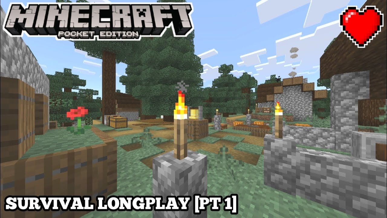 Minecraft [Mobile] Survival Longplay Walkthrough Part 1 - No Commentary ...