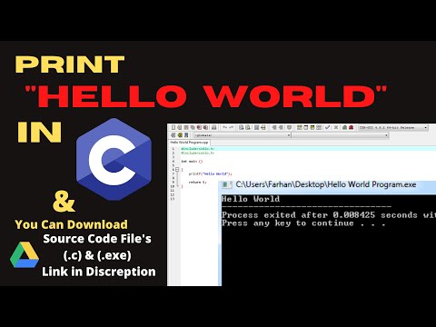 Print "Hello World" in C Programming | Hello World Program in C Language